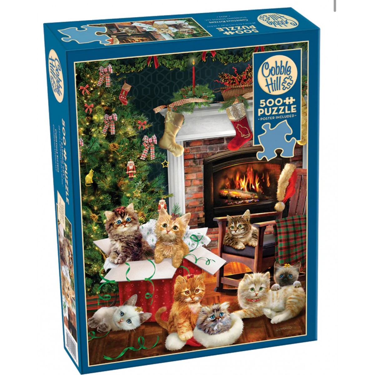 Cobble Hill Jigsaw Puzzle: Christmas Kittens 500 pc
